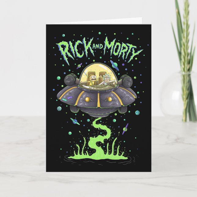 Carte RICK ET MORTY™ | Graphique de vol spatial illustré (Devant)