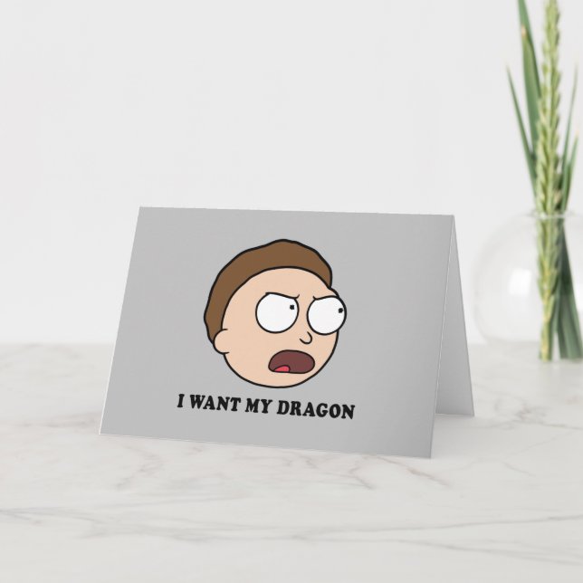Carte RICK ET MORTY™ | Je Veux Mon Dragon (Devant)