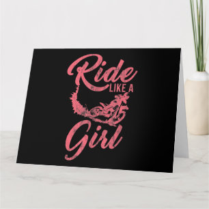 Carte Ride Comme Une Fille Moto Drôle Cadeau Drôle