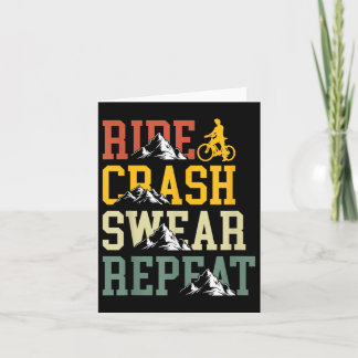 Carte Ride Crash Sweat Répéter Funny Vélo