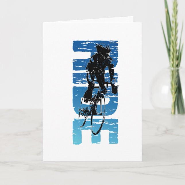 Carte Ride - Cyclisme Vintage vertical (Devant)