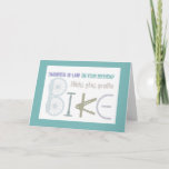 Carte Ride the Trails Biking Daughter-in-law  Birthday<br><div class="desc">Ride the Trails Mountain Biking Daughter-in-law Birthday with image made from bike parts</div>