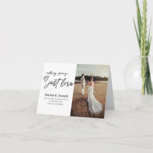 Carte "Rien de fabuleux que l'amour", photo minimaliste 