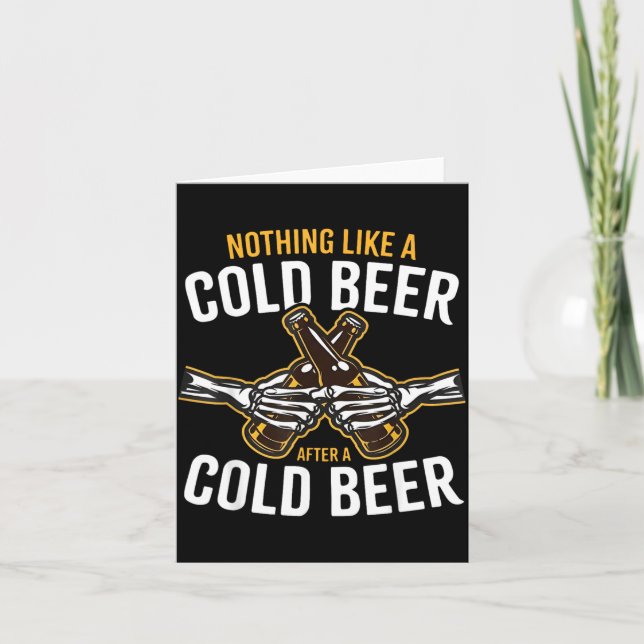 Carte Rien de tel qu'une bière froide après une bière fr (Devant)
