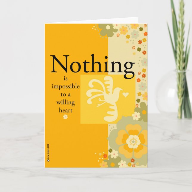 Carte Rien n'est impossible à un coeur qui veut (Devant)