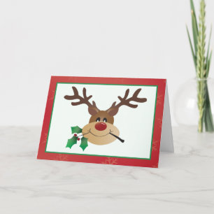 Carte Rinder De Carton Avec Mistletoe