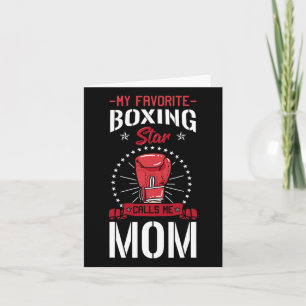 Carte Ring de boxe Gants de boxeur Maman Coach Fête des