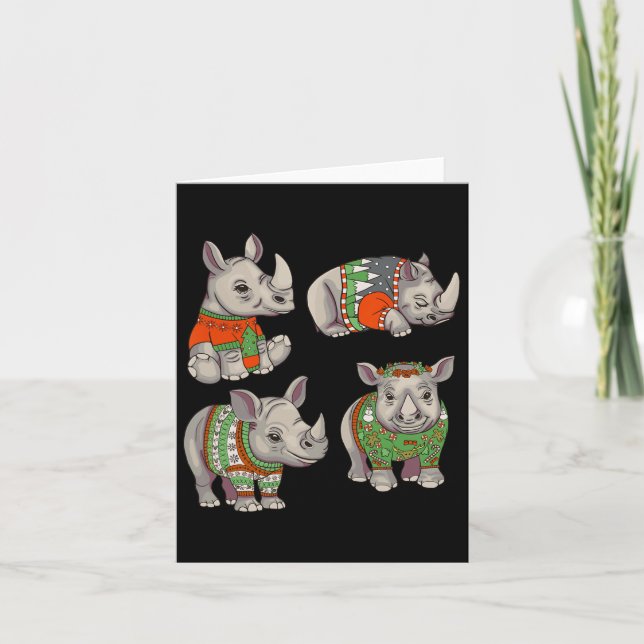 Carte Rino Ugly Christmas Sweat (Devant)
