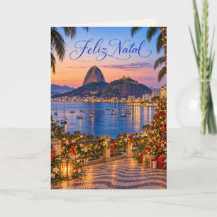 Carte Rio de Janeiro Joyeux Noël Sugarloaf Noël