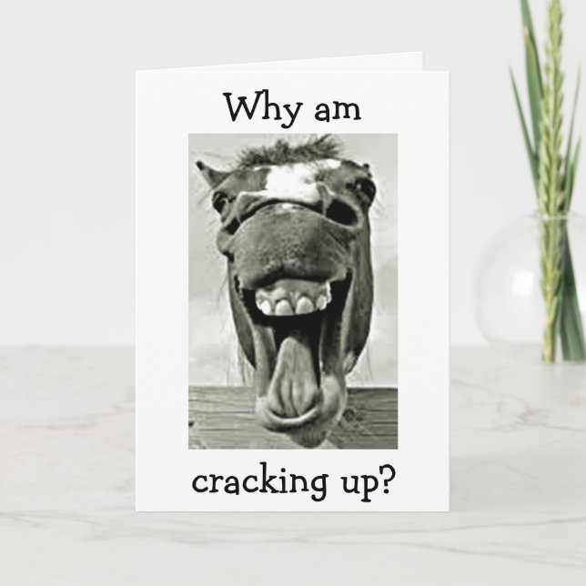 CARTE RIRE DONKEY EST SI HEUREUX QU'IL SOIT "TON ANNIVER (Devant)