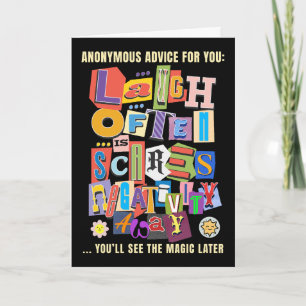 Carte Rire Souvent - Typographie Positive Conception de