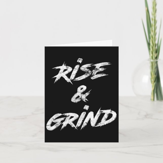 Carte Rise &amp; Grind Motivational Insrational  (Devant)