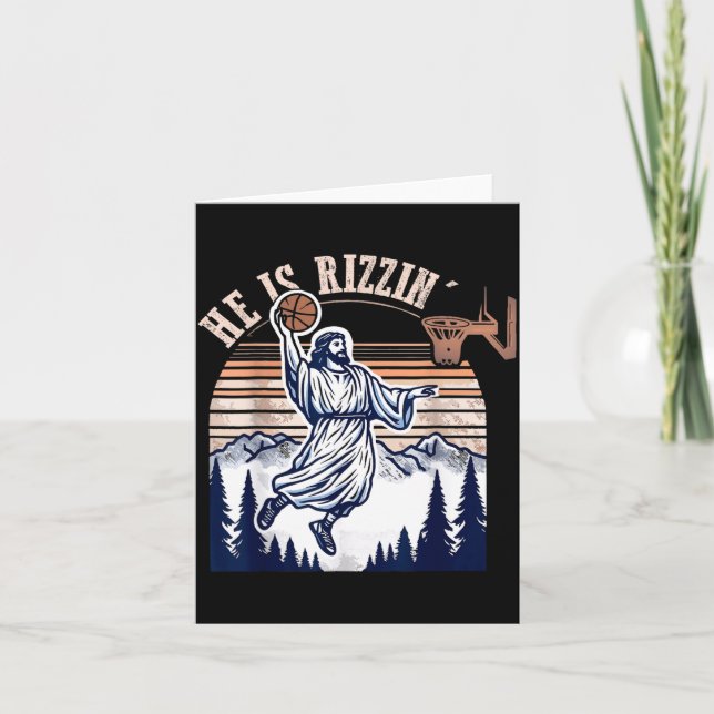 Carte Risé - Pâques Jésus Foi chrétienne Basball (Devant)