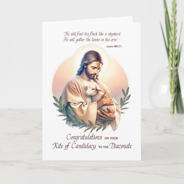 Carte Rite of Candidacy for Diaconate Félicitations (Devant)