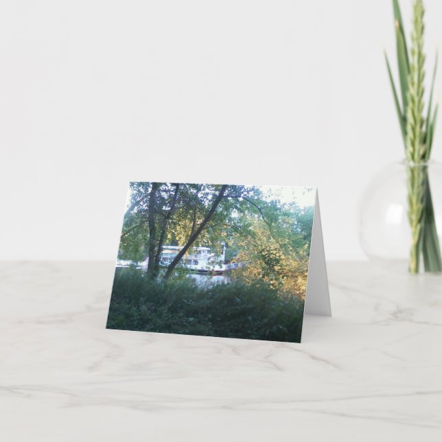 Carte River Boat Note Card (Devant)