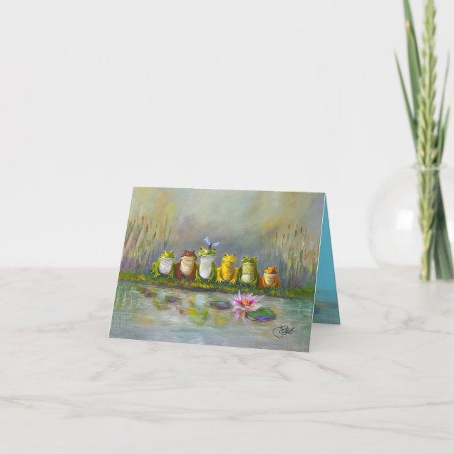 Carte Rivière Ribbit - Peinte à la main (Devant)