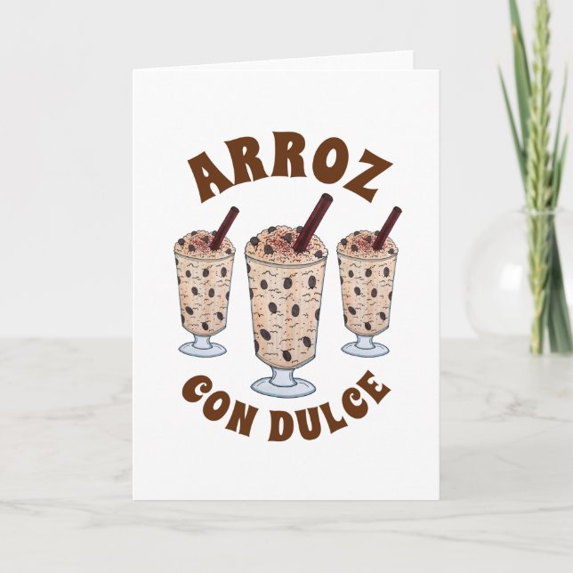 Carte Riz au lait coco porto ricain Arroz con Dulce (Devant)