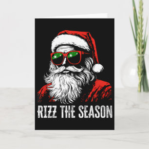 Carte Rizz La Saison Drôle Cool Bruh Père Noël Joyeux