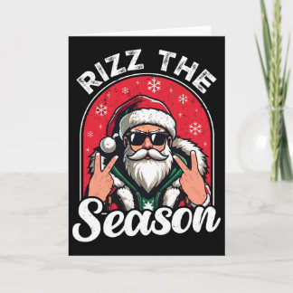 Carte Rizz La Saison Drôle De Dicton Père Noël Rizzmas C