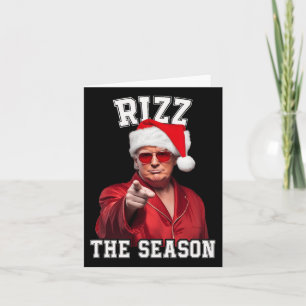 Carte Rizz La Saison Drôle Trump Noël Père Noël Pajama