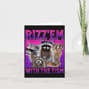 Carte Rizz les avec le mème de tisme raton laveur autist