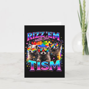 Carte Rizz les avec le tisme mème de raton laveur autist
