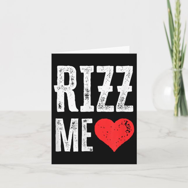 Carte Rizz Me Heart Funny Saint Valentin Enfants Sigma S (Devant)