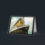 Carte RMS Titanic 100e anniversaire<br><div class="desc">Carte de voeux commémorative du 100e anniversaire du Titanic. Customisez le message intérieur ou laissez vide.</div>