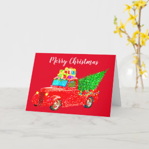 Carte Road To Christmas Red Truck