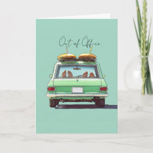 Carte Road Trip en Surf Wagon – Voiture de plage rétro