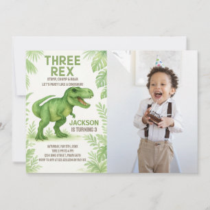 Carte Roaring Party pour enfants avec photo