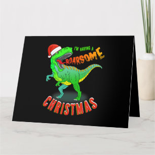 Carte ROARSOME Noël T Rex Dinosaur Enfants