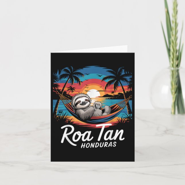 Carte Roatan Sloth, Roatan Honduras Sloth, Roatan (Devant)