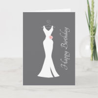 Robe blanche élégante sur gris - Anniversaire styl