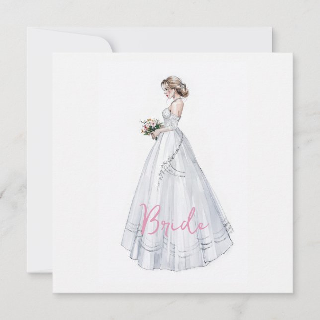 Carte Robe de mariée pour la fête de mariage  (Devant)