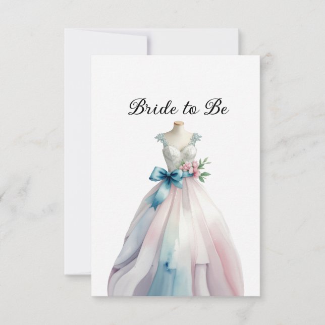 Carte Robe de mariée pour la future mariée à la fête de  (Devant)