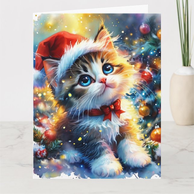 Carte Robe de Noël à Kitten Dreamy (Devant)