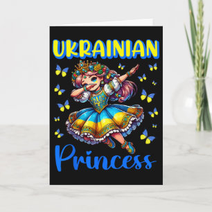 Carte Robe drapeau de fille Dab Princesse ukrainienne Pa
