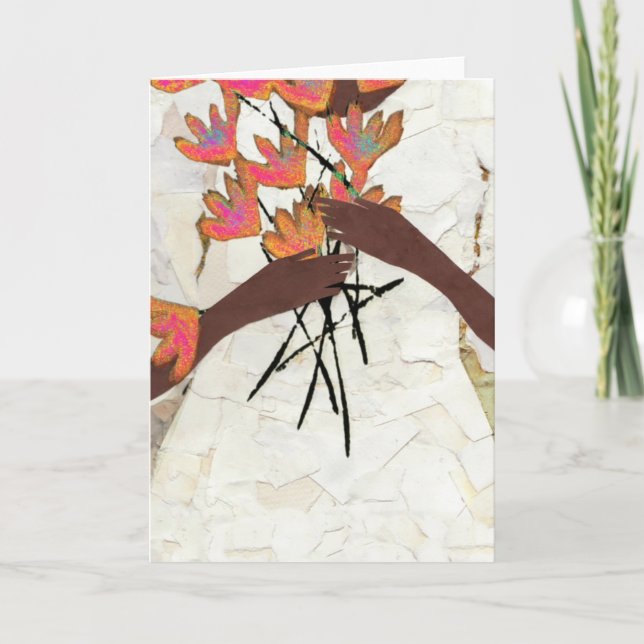 Carte Robe et fleurs blanches (Devant)