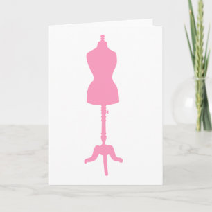 Carte Robe Silhouette II - Rose