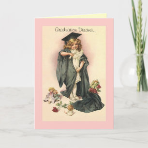 Carte Robe vintage de casquette de roses de