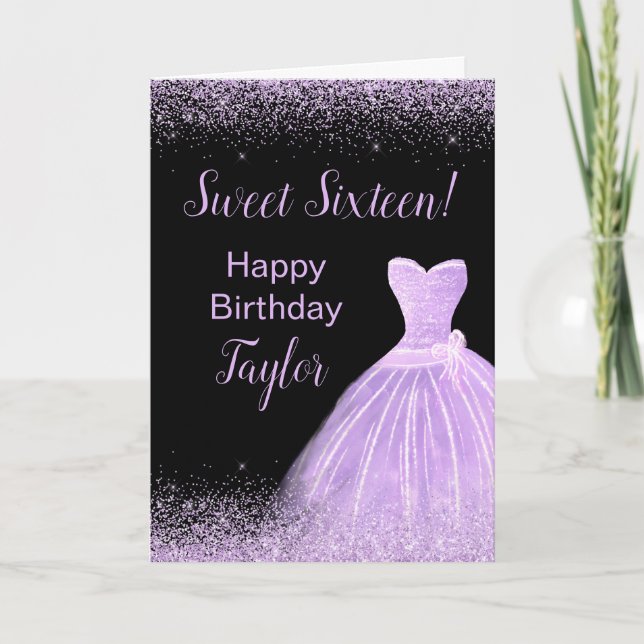 Carte Robe violette claire Faux Parties scintillant douc (Devant)