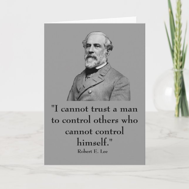 Carte Robert E. Lee et citation (Devant)