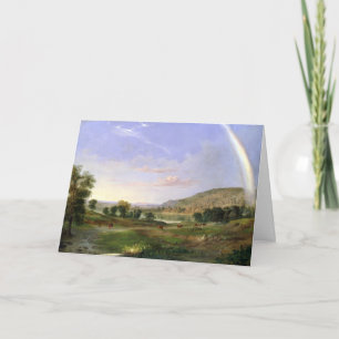 Carte Robert S. Duncanson Paysage avec affiche arc-en-ci