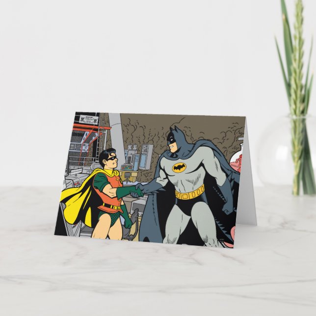 Carte Robin Et Batman Handshake (Devant)