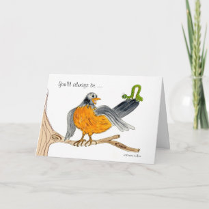 Carte Robin et Inchworm Best Friends Forever