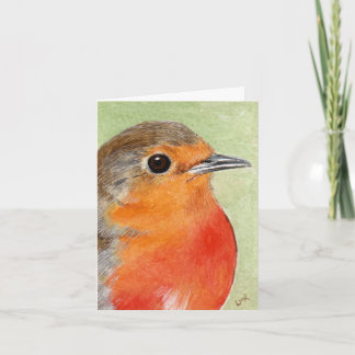 Carte Robin Red Breast Painting Note