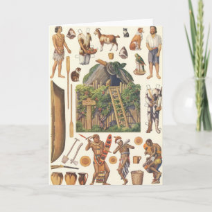 Carte Robinson Crusoé, jouets en papier à découper victo