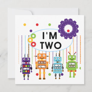 Carte Robot 2e chemises et cadeaux d'anniversaire