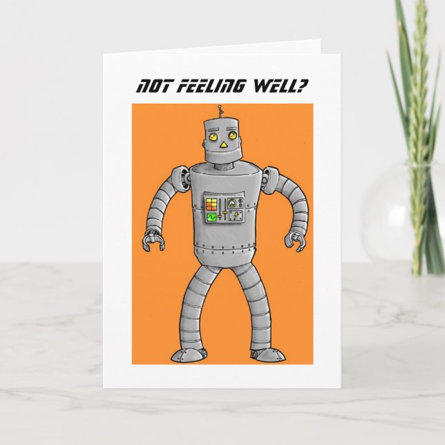 Carte Robot Get Well Soon Card (Devant)